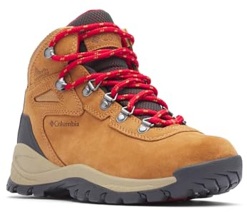 Columbia Womens Newton Ridge Plus Waterproof Amped, Elk/Mountain Red, 10