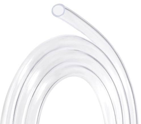 TA-VIGOR 10 mm ID 12 mm OD PVC genomskinliga vinylrör, 2 m längd plaströr, matkvalitet flexibel vattenrör för överföringsvatten, olja, luft, trädgårdsbevattning, vattenslang, fiskbehållare, akvarium