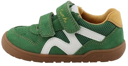 Lurchi Jungen Unisex Kinder 84L0013007 Sneaker, dkgreen-Yellow, 24 EU Weit