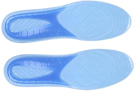 GRADENEVE Gel Einlegesohlen Sport Einlegesohlen Verdickt Atmungsaktiv Schweißabsorbierend Rutschfest Zuschneidbar Für Männer Frauen Lauf Und Sportschuhe Blau Größe 35-42