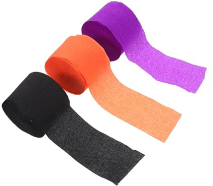 HOODANCOS 3rollos Serpentinas Papel Crepé Decoraciones Serpentinas Fiestas Accesorios Eventos