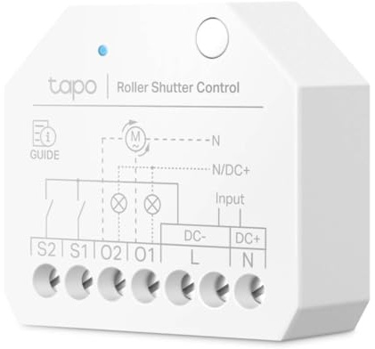 TP-Link Tapo S112 | Smart Wi-Fi Switch Relay Module | Roller Shutter & Curtain Control | Dual Channel Light Management | Matter Certified | Energy Monitoring | Obstacle Detection | Zero Pass