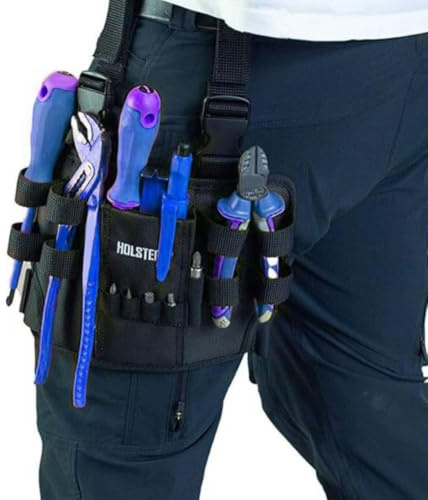 Workman waist gear pouch Technician carry storage sack Craftsperson hip implement holder Oxford Black For Multi Craft Worker Home Workshop Repair Gear Carry