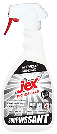 JEX Professionnel - Nettoyant surpuissant - Spécial salissures fortes - Toutes surfaces - Dégraisse et désinfecte - Parfum menthe - Fabrication française - 500 ml