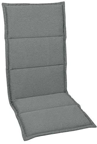 OUTLIV. Polsterauflage Dessin 925 Klappsessel -Auflage 120x48x3 cm Sitz- Rückenkissen Grau Sitzauflage für Gartensessel und Gartenstuhl