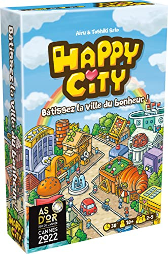 Asmodee | Happy City | SV | Brädspel | 2–5 spelare | Åldrar 10+ | 30–60 minuter | strategispel