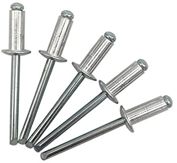 (250 Stück) Blindnieten 4,8 x 12 mm, Kuppelkopf offen Typ, DIN 7337, Aluminium Niet und Stahldorn Popnieten (250, 4,8 x 12 mm)