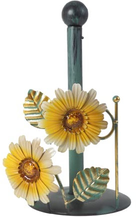 Metal Sunflower Paper Towel Holder | H35xW17.3xD17cm