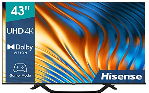 Hisense 43A63H (43 pulgadas) 4K UHD Smart TV, with Dolby Vision HDR, DTS Virtual X, Disney+, Netflix, Freeview Play and Alexa Built-in, Bluetooth, Wifi (Nuevo 2022)