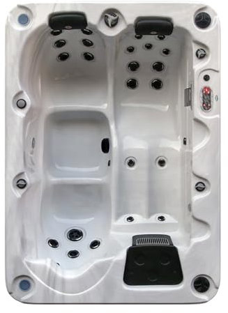 CANADIAN SPA CO. Montreal Outdoor Hot Tub 3 Personen, 213x150x78 cm, eckig, mit Abdeckung, LED Beleuchtung, Heizung und 24 Hydromassagedüsen, ganzjährige Nutzung