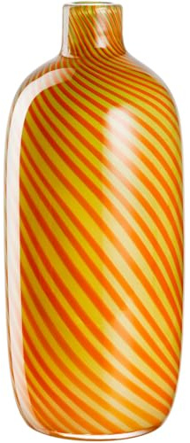 LEONARDO HOME Filo Colori vas, 1 st, handgjort konstverk, vackert unikt, passionerat vindljus, modern dekorativ vas som höjdpunkt, höjd 32,7 cm, gul, 047516