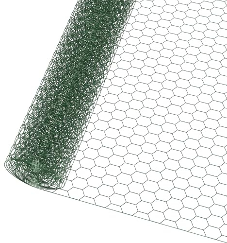 FIVMEN Rete metallica per conigli, 1 x 52 m, per arvicole, filo per voliera, 1,3 mm, spessore 43 x 28 mm, maglia metallica per pollame, conigli, galline
