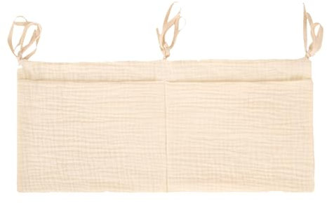 TENGEE Babybett Organizer,Betttasche,Babybett Umrandungen Betttasche,Kinderzimmer Aufbewahrungstaschen,Hängen an Krippe Oder Wickeltisch Aufbewahrungstasche,Kinderzimmer Aufbewahrungstaschen(Beige)