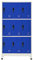 SXJEQOC Küchenunterschränke Gartenschrank Klein Mehrzweckschrank Badschrank - Schließfachschrank Grau und Blau 90x45x180 cm Stahl für Garage Abstellraum Vorzimmer Werkstatt