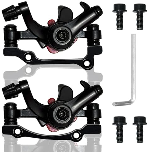 SYIGICE 1 Pairs Bike Brakes, Aluminum Alloy Bicycle Disc Brake, Universal Front and Rear Mechanical Disc Brake Calipers Clamp for Folding Bikes, Road Bikes Mountain Bike BMX