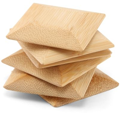 6 raschietti in bambù per pentole, resistenti, non graffiano, per uso alimentare, per la pulizia di padelle, ciotole, piatti