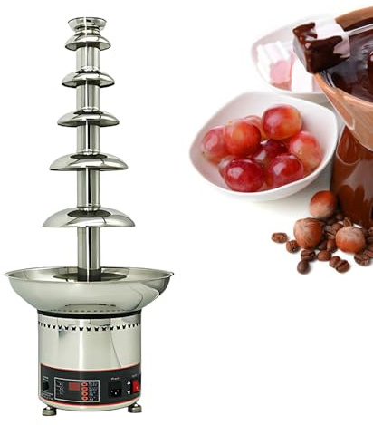 SHEUAO Fuente De Chocolate,Cascada De Chocolate 4/5/6/7 Niveles,Capacidad 6.6 LB/8.8 Lb/13.2 Lb/17.6 LB para Fiestas,Eventos Y Bodas,Un Regalo Ideal para Amigos Y Familiares 6layers