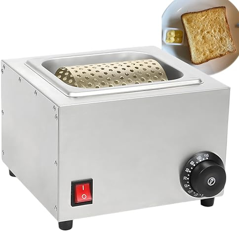 QIUNAOZI Rodillo para Mantequilla De Pan, Rodillo para Mantequilla Caliente, Rodillo De Acero Inoxidable, Apto para Uso Alimentario, Rodillos De 14,5 X 10,5 Cm, Capacidad De 1 Kg, para Hamburguesas