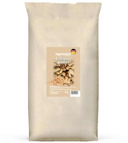 Eggersmann volaris Mangime per uccelli per arachidi tritate, 25 kg, per uccelli selvatici, ricco di energia e proteine, noccioli di arachidi tritati freschi e naturali, mangime per uccelli selvatici