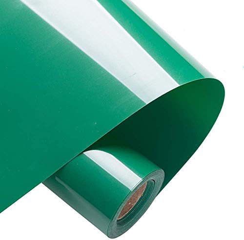 Foeska Heat Transfer Vinyl Bundle 12 x 10' Feet Rolls,HTV for Silhouette Cameo Easy to Cut & Weed, DIY Heat Press Design for T-Shirt, Clothes, Hats and Other Textiles Green