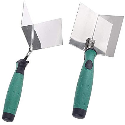 Trockenbau-Innen- und Außeneckenwerkzeug Biegt 90-Grad-Eckenschlamm-Finish-Werkzeug Eckenkelle Ergonomisches Griffwerkzeug-Green_silver_Type_A+B