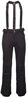 KILLTEC Herren Skihose/Softshellhose mit Kantenschutz, Schneefang und abnehmbaren Trägern Thônes MN Ski Sftshll PNTS A, schwarz, S, 36415-000
