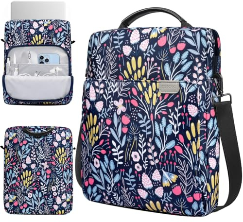 TiMOVO Custodia per Laptop per MacBook Neo 13 pollici 2026 Modello A3404 con Chip A18 Pro, Borsa da Trasporto con Manico e Tracolla, Fiore Colorato