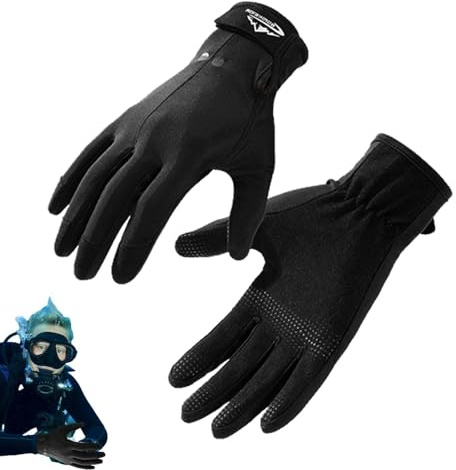 Bvizyelck Guantes De Buceo Térmicos De Neopreno con Correa Ajustable - Doble Capa Antideslizantes para Natación, Snorkel, Surf, Remo - para Mujeres Y Hombres