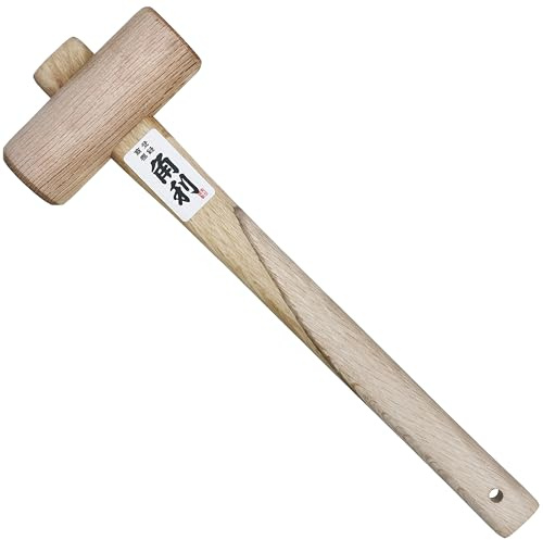 KAKURI Japanese Wooden Mallet Hammer 36mm - Small Wood Mallet for Woodworking, Joinery, Chiseling, and Carving - Heavy Duty Round Head - Made in Japan