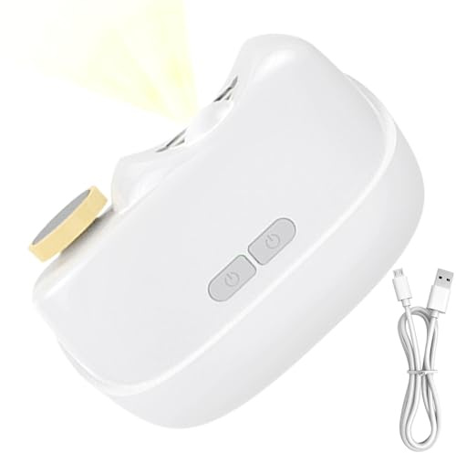 Coupe-ongles automatique – 2 vitesses pour polir les ongles, déchets d'ongles avec lumière – pour femmes, hommes, personnes âgées, enfants, maison, voyage