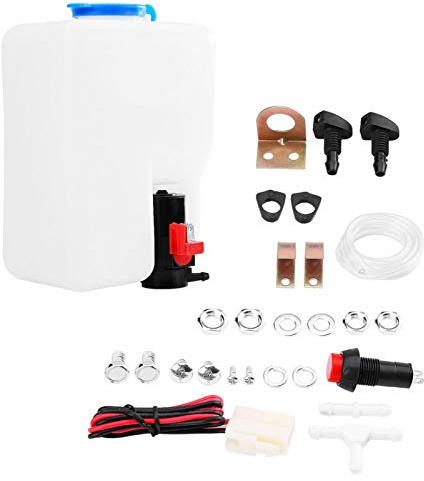 Bottiglia della pompa del parabrezza, 12 V, universale per lavabo, kit di pulizia per auto classiche, barche e parabrisas per piccole lavacristalli serbatoio