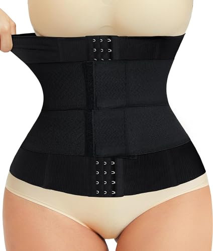 Junlan Korsett Damen Bauchgurt Schwangerschaft Bauchweg Waist Trainer Damen Bauchweggürtel Schwangerschaftsgürtel (schwarz, XL)