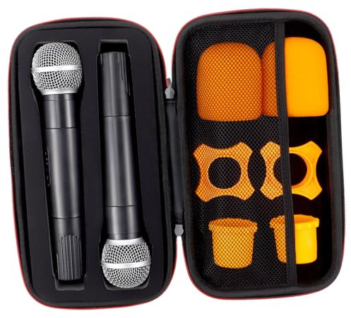 Vaguelly Wireless Mikrofon Aufbewahrungstasche Mit Eva-hartschalen-design Stoßfest Und Tragbar Für Handmikrofone Und Zubehör Große Kapazität Für Und