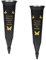 Invero Set of 2 Graveside Memorial Vase or Flower Holder Ornament - Plastic Spike Grave Decoration with Engraved Message for Loved Ones - Special and Thoughts (33 x 11cm)