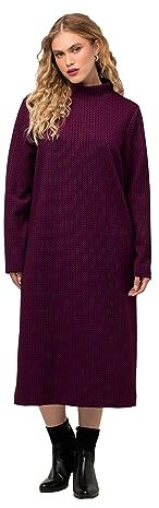 Ulla Popken Damen Sweatkleid, Struktur Kleider, dunkler Flieder, 46-48