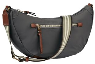 camel active Damen Umhängetasche mit verstellbarem Schulterriemen Grau, Womenswear-S