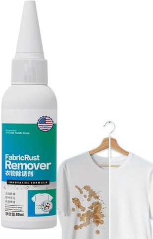 Remover Per Macchie Arrugginite In Tessuto | Remover Ruggine Da 80 Ml Di Vestiti | Materoncini Multifunzionali Professionali Liquido Per La Pulizia | Soluzione Più Detergente Per Lavanderia, Tappeti D