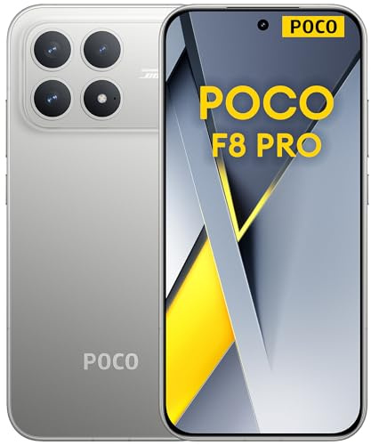XIAOMI POCO F8 Pro 5G Smartphone 12GB+512GB, Snapdragon® 8 Elite, 6.59 120Hz Ultra-clear Amoled Display, 6210mAH Battery, 50MP Triple Camera, Titanium Silver (2 Years Warranty+No In-box Charger)