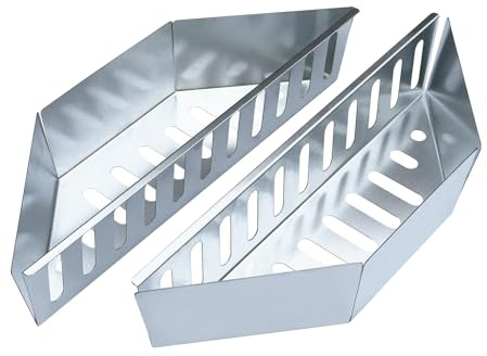 Cestino per carbone vegetale, organizer da 2 pezzi, ad alta resistenza e resistente al calore, per giardino, esterno, caminetto, barbecue, campeggio, picnic e cucina