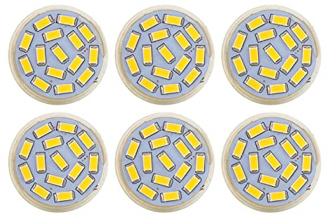 Cocoarm MR11 GU4 Lampadine LED in Ceramica 12V 3W 270LM GU4 Lampadine 120 Gradi Luce Soffusa per Illuminazione Paesaggistica Armadietto da Bagno Corridoio Confezione da 6 (Luce calda)