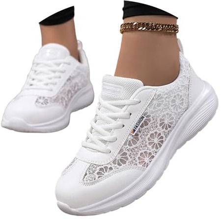 Viunychn Chaussures Dirndl pour femme - Pour fête de la bière - Légères - Baskets traditionnelles - Baskets confortables en dentelle - Chaussures de mariage - Chaussures de mariée - Chaussures de