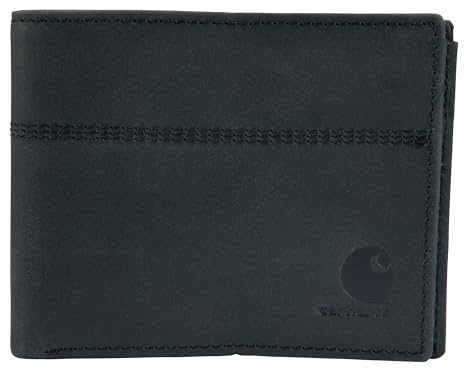 Carhartt Herren Lässige Sattelleder, erhältlich Farben Reise-Geldbörsen, Schwarz (Bifold), Einheitsgröße