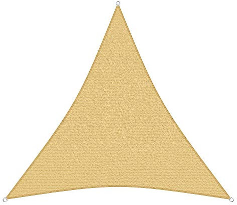 sunprotect 83493 Professional Sonnensegel, 2 x 2 x 2 m, Dreieck, Wind- & wasserdurchlässig, beige