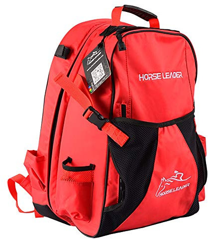 Sport Tent Professionelle Helmtasche Stiefeltasche Reitstiefeltasche Reitsport Rucksack mit Hutfach Kombitasche Eltern-Kind (Erwachsene Edition, Rot)