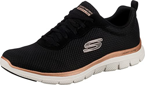 Skechers Women's Flex Appeal 4.0 Trainer, Black, 2 UK