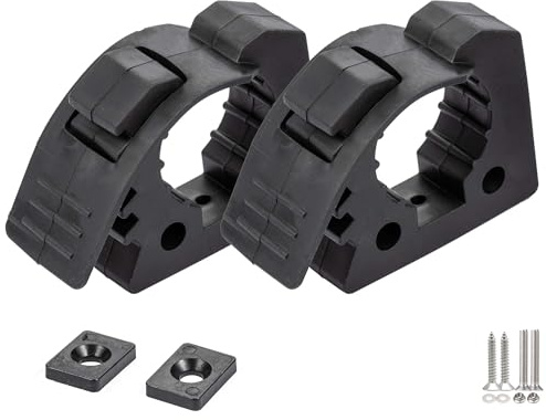 SINOKING Shovel Mount Rubber Clamp for Securing Equipment from 1-1/4 to 1-3/8 in diameter for Home, Garage, Boat, RV, ATV & Off-Road