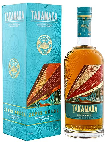 TAKAMAKA - Zepis Kreol - Rhum de mélasse - 43% Alcool - Origine : Seychelles - Bouteille 70cl