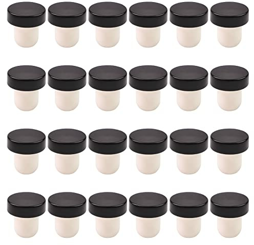 INCREWAY Wine Cork, 24PCS T-Shape Black Wine Corks T-Plug Cork Reusable Wine Stoppers Wine Stoppers for Wine Bottle Glass Bottle