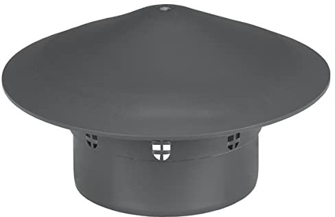 Hotte de ventilation Ø DN110 - Chapeau de brume - Aérateur de toit - Champignon de ventilation - Tuyau d'évacuation des eaux usées - Gris
