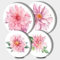 Walarky Rosa Dahlien Art Herdbrenner-Abdeckungen, Set mit 4 Stück, Tropische botanische Pflanze, servierte Herdabdeckplatten für Gasbrenner, zarte Blumen, Elektroherd, Gasherd-Brenner-Abdeckungen,
